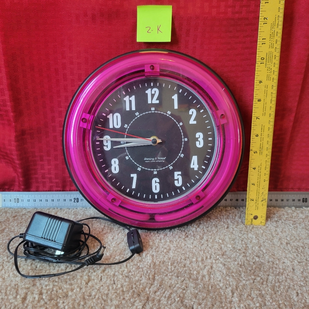 Neon wall clock.